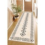 West Home Makinede Yıkanabilir Kaymaz Taban Leke Tutmaz Modernkesme Yolluk Mutfak Yolluk Halı Yolluk - 80 x 300 cm - Bej