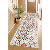 West Home Makinede Yıkanabilir Kaymaz Taban Leke Tutmaz Modernkesme Yolluk Mutfak Yolluk Halı Yolluk - Renkli - 200 x 450 cm