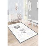 West Home Makinede Yıkanabilir Kaymaz Taban Leke Tutmaz Yıldız Desenli Bebek Ve Çocuk Halısı Oyun Matı Wh 516 White Beyaz