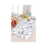 West Home Makinede Yıkanabilir Kaymaz Taban Leke Tutmaz Yol Desenli Halı Bebek Ve Çocuk Halısı Oyun Matı Wh 564 White Beyaz