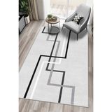 West Home Yıkanabilir Kaymaz Leke Tutmaz Salon Halısı Mutfak Halısı Koridor Halısı Yolluk ve Paspas - 100 x 200 cm - Gri