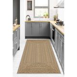 West Home Yıkanabilir Kaymaz Leke Tutmaz Salon Halısı Mutfak Halısı Koridor Halısı Yolluk ve Paspas - 100 x 450 cm - Bej