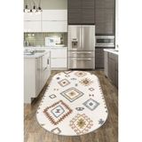 West Home Yıkanabilir Kaymaz Leke Tutmaz Salon Halısı Mutfak Halısı Koridor Halısı Yolluk ve Paspas - 140 x 450 cm - Renkli