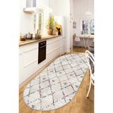 West Home Yıkanabilir Kaymaz Leke Tutmaz Salon Halısı Mutfak Halısı Koridor Halısı Yolluk ve Paspas - 180 x 350 cm - Beyaz