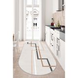West Home Yıkanabilir Kaymaz Leke Tutmaz Salon Halısı Mutfak Halısı Koridor Halısı Yolluk ve Paspas - 40 x 60 cm - Bej - Kahverengi
