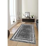 West Home Yıkanabilir Kaymaz Leke Tutmaz Salon Halısı Mutfak Halısı Koridor Halısı Yolluk ve Paspas - 60 x 100 cm - Siyah