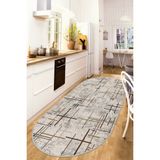 West Home Yıkanabilir Kaymaz Leke Tutmaz Salon Halısı Mutfak Halısı Koridor Halısı Yolluk ve Paspas - 60 x 200 cm - Bej