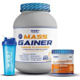 West Nutrition Mass Gainer 4000 gr L-Arjinin ZMA Paketi