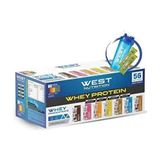 West Nutrition WEST Whey Protein Tozu 56 Servis Kakao Aromalı Saşe 7 Mix Aroma İçerik Bilgisi ile Üretildi