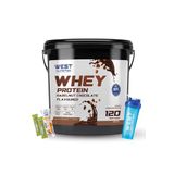 West Nutrition Whey Protein Tozu 3600 gr 120 Servis Fındık&çikolata