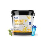 West Nutrition Whey Protein Tozu 3600 gr 120 Servis Muz Aromalı Shaker