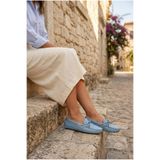 West To West Kadın Hakiki Deri Loafer – Bebek Mavisi Yumuşak Tabanlı Babet