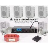 Westa Bluetooth'lu Okul Zil ve Anons Sistemi Komple Paketi - Iç/dış Mekan 8 Hoparlör, Mikrofon Dahil