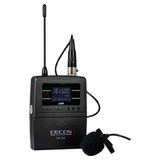 Westa Ten, Decon DB-500 Uhf Kablosuz Yaka Mikrofonu Profesyonel Lavalier Mikrofon Seti Sunum ve Eğitim Mikrofonu - 000-Siyah