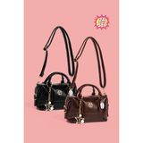 Westbag 2'li Parlak Rugan Deri Star Charm Detaylı El ve Omuz Askılı Çanta