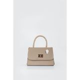 Westbag Mini Dokulu Rugan El ve Omuz Çantası - Krem