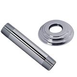 Westbrass 1/2" IPS x 4" Tavana Monte Duş Kolu, Flanşlı, Cilalı Krom, D3604A-26