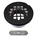 Westbrass D206P-62 PVC duş tahliye seti, siyah toz boya kaplı