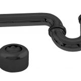 Westbrass D401-1-62 Yüksek Kutu Flanşlı Pirinç P-Trap, 1-1/4 inç x 1-1/4 inç, Mat Siyah
