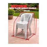 WestCover 90x70x70Bahçe Mobilya Çoklu Plastik Sandalye Koruma Örtüsü – Su Geçirmez, Şeffaf PVC