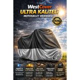 WestCover Arora Mojito 125 Suni Deri En Kalın Motor Brandası,siyah-Gri Parç.-Su Geçirmez Örtü - Siyah - Gri
