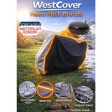 WestCover Arora Mojito 50 Topcaseli (Siyah-Gri Üstlü Neon Fitilli) Su Geçirmez Motorsiklet Brandası