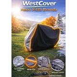 WestCover Arora Mojito Pro S Uyumlu (Siyah-Gri Üstlü Neon Fitilli) Su Geçirmez Motorsiklet Brandası