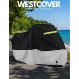 WestCover Asya SCOOTURK-100 (Gri-Siyah Reflektörlü) Motosiklet Brandası 4 Mevsim Koruma Örtüsü - GRİ SİYAH-REFLEKTÖRLÜ