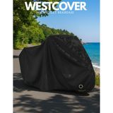 WestCover Asya SCOOTURK-100 (Kilitli-Siyah) Motosiklet Brandası 4 Mevsim Koruma Örtüsü - KİLİTLİ-SİYAH ÇANTASIZ