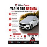 WestCover Audi Q7 Suv Uyumlu (Reflektörlü-Dikiz) Yarım Oto Branda Güneş Koruyucu Branda Su Geçirmez Uv Korumalı