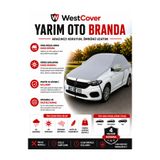 WestCover Bmw 5 Serisi E39 Uyumlu (Reflektörlü-Dikiz) Yarım Oto Branda Güneş Koruyucu Branda Su Geçirmez Uv Korumalı
