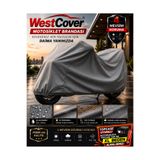 WestCover Honda CB125F Arka Çanta Uyumlu Gri Premium Üst kalite Kalın Keçe Malzemeli Motosiklet Brandası-Dolu Yağmur Güneş Korumalı Motor Çadırı