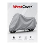 WestCover Honda PCX125 Gri Arka Çanta ve Kilit Uyumlu-Motosiklet Brandası,Su Geçirmez Uvli Motor Örtüsü Bağlantı Klipsli Taşıma Çantalı.