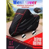 WestCover Mondial 100 Mg Superboy Topcase Uyumlu (Siyah-Kırmızı Dikişli) Reflektörlü Motosiklet Brandası - KD-SYH