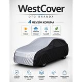 WestCover Toyota Corolla Vıı (E100) Uyumlu (Gri-Siyah) Kaliteli Oto Branda | 4 Mevsim Dolu, Güneş, Yağmur ve Uv Korumalı Araba Çadırı - Siyah - Gri