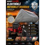 WestCover Volta Apec Apt4 3 Tekerlekli Elektrikli Motosiklet Koruma Örtüsü Brandası Gri PVC Malzemeden Su Geçirmez