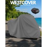 WestCover Yamaha X-Max 125 Iron Max Branda Arka Çanta Uyumlu Gri 4 Mevsim Motosiklet Brandası Örtüsü - GRİ-ÇANTA UYUMLU