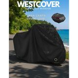 WestCover Yamaha X-Max 250 Tech Max Arka Çanta Uyumlu (Kilitli-Siyah) 4 Mevsim Motosiklet Brandası Örtüsü - ARKA ÇANTALI-KİLİTLİ SİYAH