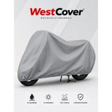 WestCover Yuki Taro Gp1 Gri Kilit Uyumlu-Motosiklet Brandası,su Geçirmez Uvli Motor Örtüsü Bağlantı Klipsli Taşıma Çantalı.