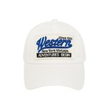 Western Şapka Erkek Kadın Unisex Nakışlı Pamuklu Ayarlanabilir Beyzbol Kep Spor Şapka Beyaz