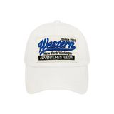 Western Şapka Erkek Kadın Unisex Nakışlı Pamuklu Ayarlanabilir Beyzbol Kep Spor Şapka Beyaz