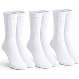 Westic Giyim Beyaz Spor Çorabı 3 Çift %80 Pamuk Uzun Konç Halı Saha Futbol Antrenman Kadın Erkek Unisex 40-44