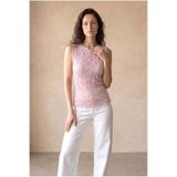 WESTMARK LONDON Kadın Slim Fit Bisiklet Yaka Polyester / Elastan Kolsuz Pembe Desenli T-Shirt ULIANA