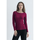 WESTMARK LONDON Pembe Kayık Yaka Uzun Kollu Kadın T-Shirt HEATHER