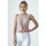 WESTMARK LONDON Soluk Lila Bisiklet Yaka Pamuklu Kolsuz Crop Kadın T-Shirt TIANA S/L TOP