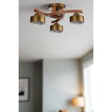 Weston 3 Lü Naturel Metal Başlıklı Plofonyer Avize - Renkli