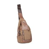 Westpolo Unisex Kanvas Çapraz Göğüs ve Omuz Çantası, Tek Ebat, ER3870, Taba, Üniseks-Yetişkinler