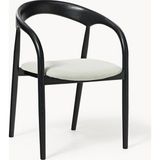 Westwing Camille Kollu Sandalye - Minimalist Tasarım, Fsc® Sertifikalı Eschenholz, Tamamı Monte - Beyaz - Siyah