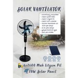 Wevolt 16 İNÇ Solar Vantilatör Güneş Enerjili Fan USB ÇIKIŞ PİLLİ PANELLİ
