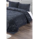 WEXSA Loselya Serisi Çeyizlik Bohem Çift Kişilik Yatak Örtüsü Seti Peluş Soft Kumaş 220 x 230 cm 1 Adet Yatak Örtüsü, 50 x 70 cm 2 Adet Yastık Kılıfı